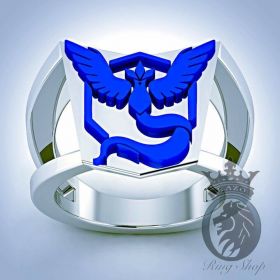 Team Mystic Pokémon Go Inspired Ring 