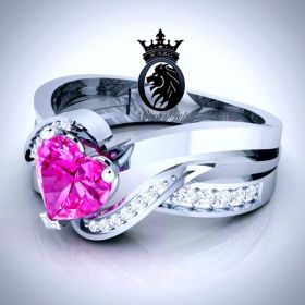 Sleeping Beauty Auroras Heart Engagement Ring