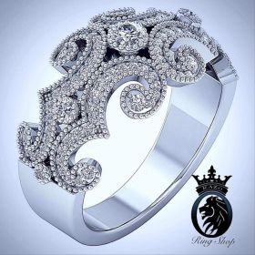 Queen Victoria 1800’s Inspired Art Deco Diamond Engagement Ring