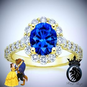 Beauty and the Beast Belle Sapphire Engagement Ring