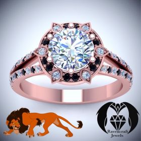 Disney Lion King Scar Inspired Rose Gold Engagement Ring