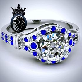 Modern Sapphire Queen Engagement Ring