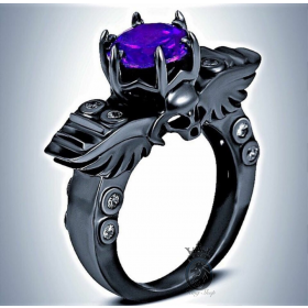 Death Note Inspired Black Gold Engagement Ring