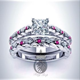 Princess Rapunzel Inspired Braided a White Gold Engagement Ring