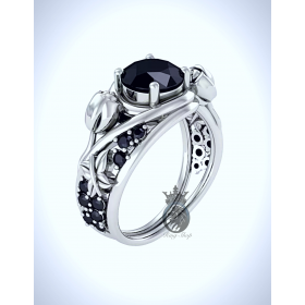 Dark Fairy Inspired Flower Engagement Ring