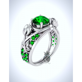 Poison Ivy Inspired Emerald Engagement Ring