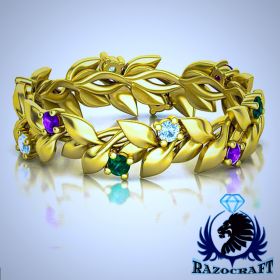 Rapunzel’s Floral Gold Tiara Crown Ring