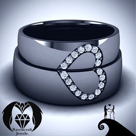 Nightmare Before Christmas His and Hers Couple Rings