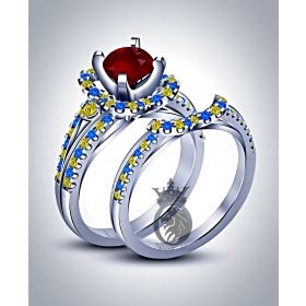 Disney Princess Snow White inspired Bridal Engagement Ring Set