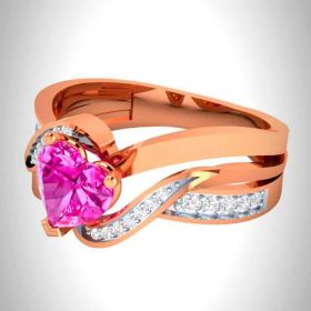 Disney's Rapunzel Tangled Inspired Rose Gold Promise Ring
