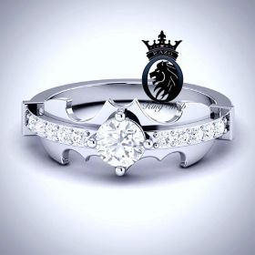 Batman Inspired 1.35CTS Diamond Engagement Ring