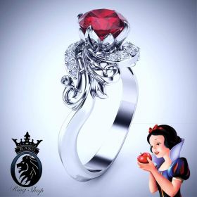 Disney’s Snow White Inspired Ruby White Gold Engagement Ring