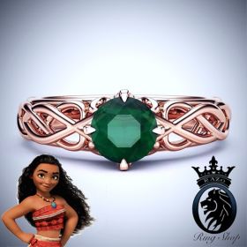 Disney Moana Inspired Tribal Rose Gold Engagement Ring