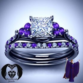 Evil Queen Disney Villain Inspired Black Gold Engagement Ring
