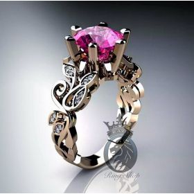 Disney Princess Aurora Inspired Rose Gold Engagement Ring