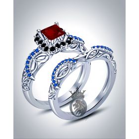 Disney Inspired Princess Mulan Bridal Engagement Ring Set